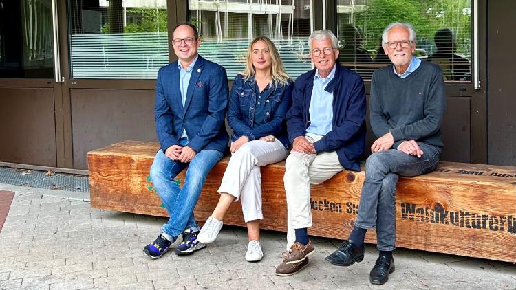 v.l.n.r.: Martin Aßmuth, Amalia Lindt-Herrmann, Prof. Dr. Eberhard von Hodenberg, Dr. Hanns-Michael Burow